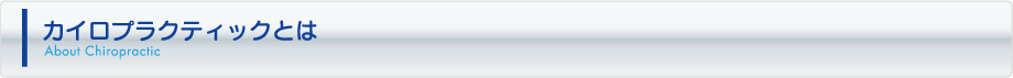 カイロプラクティックとは